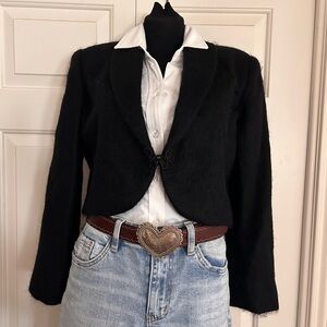 Mohair Bolero Jacket Black Small